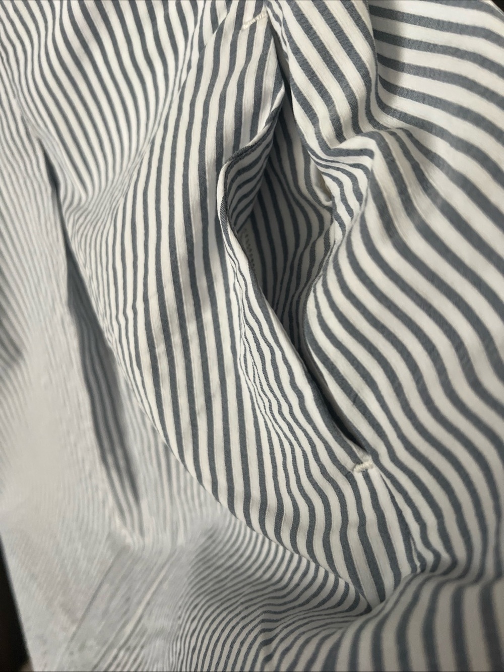 RHONE saltair notch neck seersucker mini dress in wash navy stripe - Picture 5 of 9